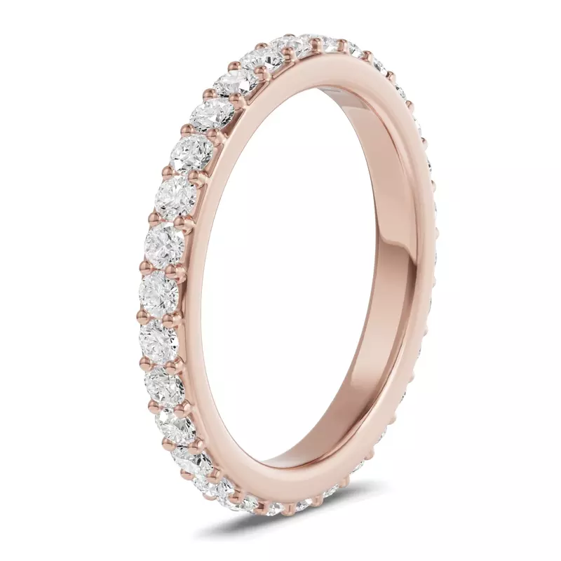 18K Rose Gold Shared Prong Diamond Eternity Band (1.00ct. tw.)