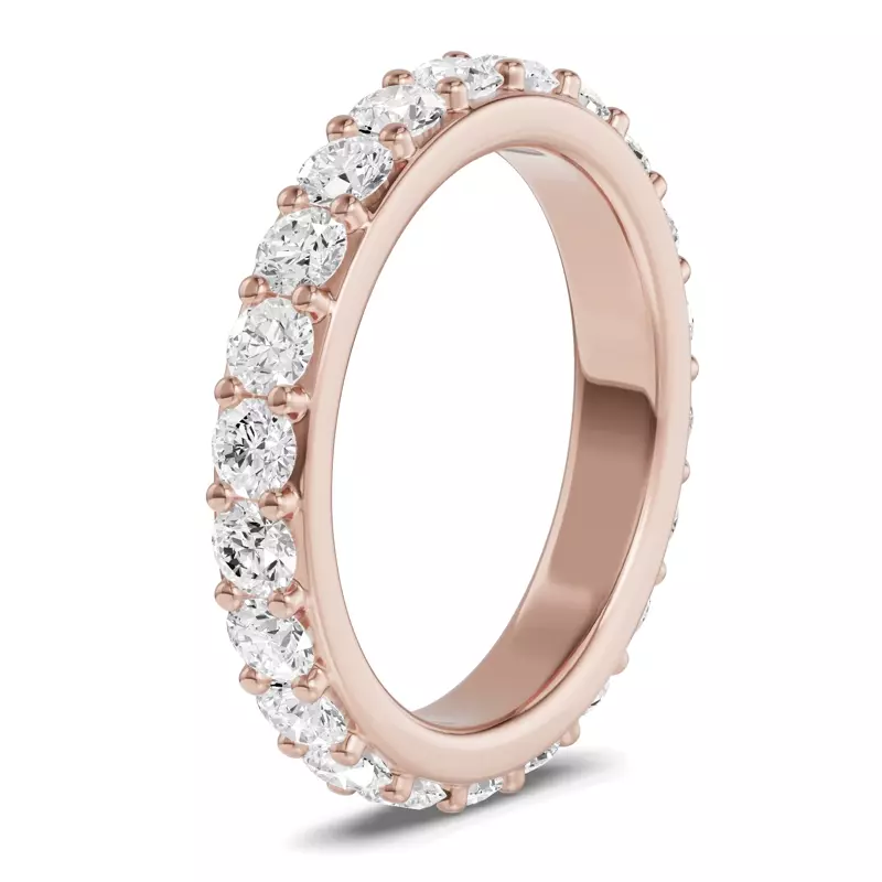 14K Rose Gold Shared Prong Diamond Eternity Band (2.00ct. tw.)