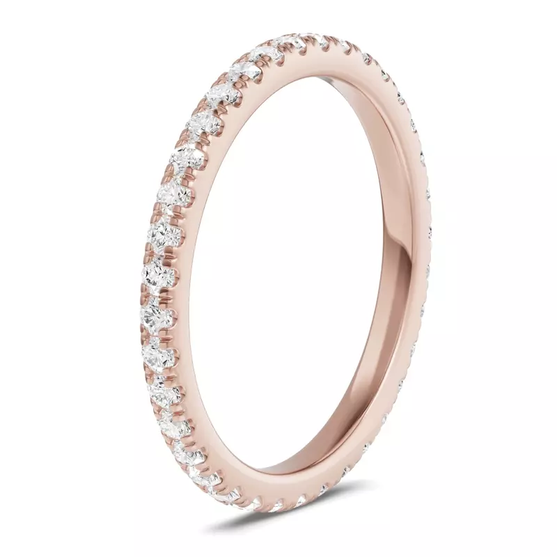 18K Rose Gold Classic Diamond Eternity Band (.50ct. tw.)