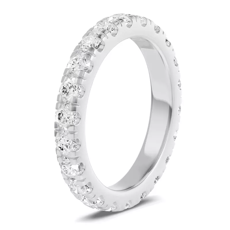 14K White Gold Classic Lab Eternity Band (2.00ct. tw.)