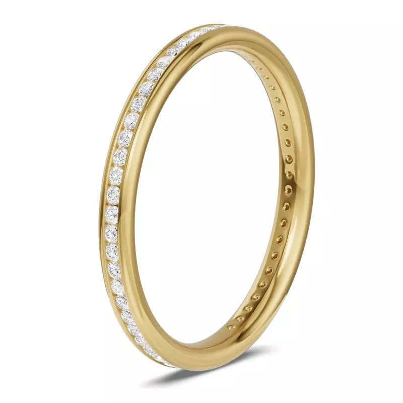 14K Yellow Gold Channel-Set Lab Eternity Band (.25ct. tw.)
