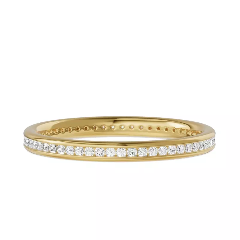 14K Yellow Gold Channel-Set Diamond Eternity Band (.25ct. tw.)