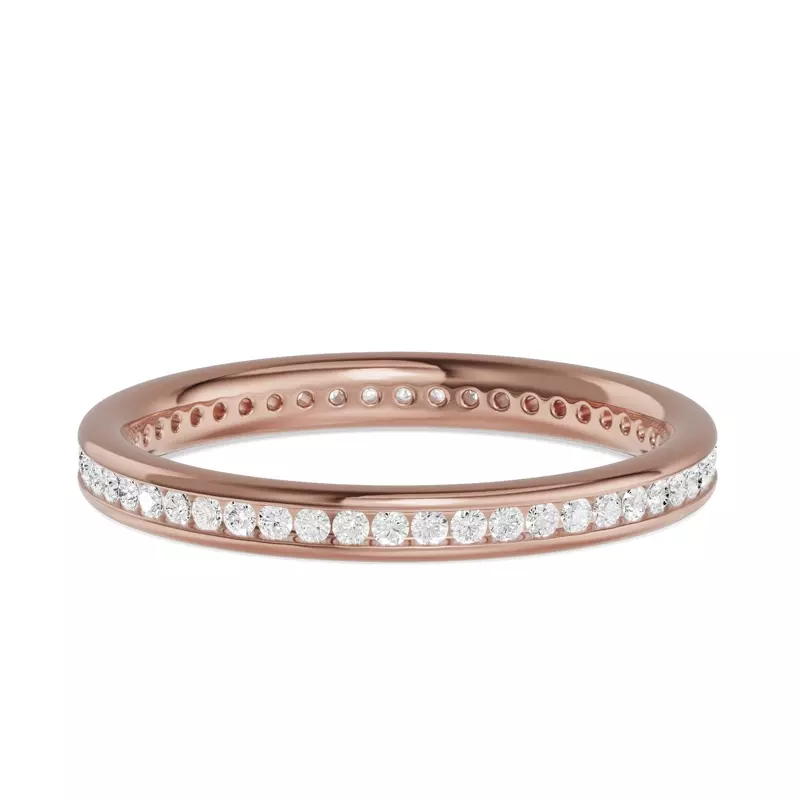 14K Rose Gold Channel-Set Lab Eternity Band (.33ct. tw.)