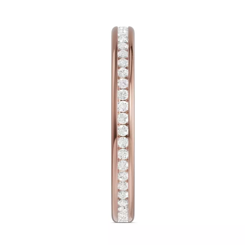 14K Rose Gold Channel-Set Lab Eternity Band (.33ct. tw.)