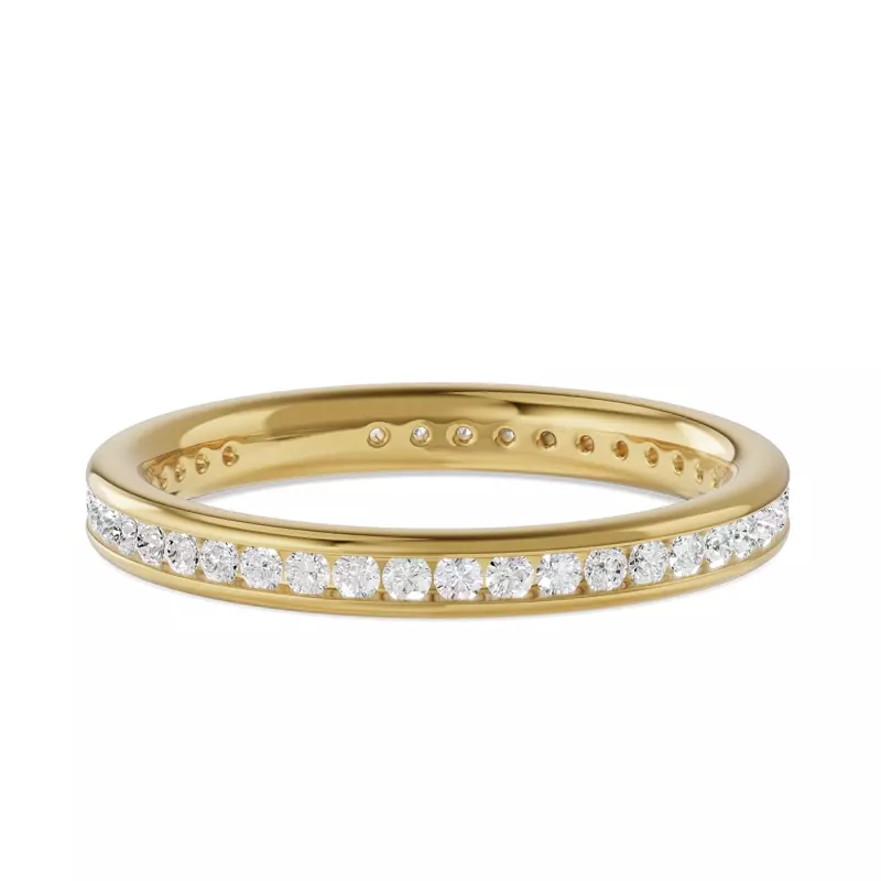 14K Yellow Gold Channel-Set Lab Eternity Band (.50ct. tw.)