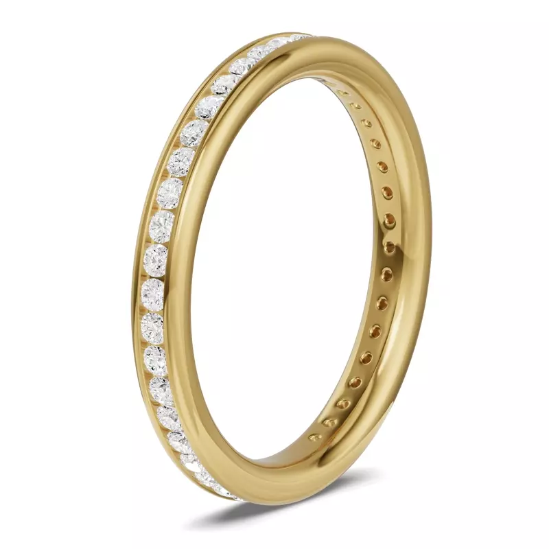 14K Yellow Gold Channel-Set Lab Eternity Band (.50ct. tw.)