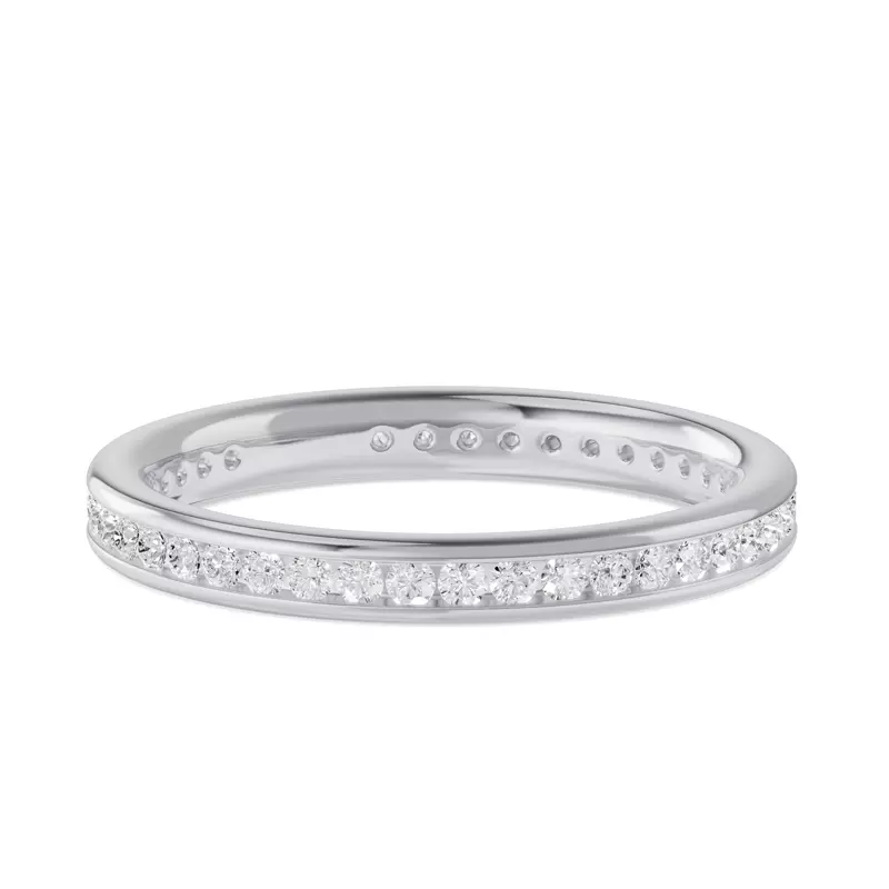 Platinum Channel-Set Lab Eternity Band (.50ct. tw.)