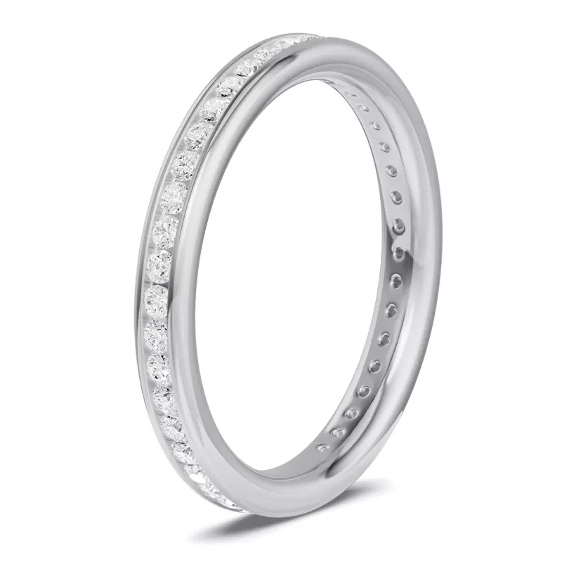 Platinum Channel-Set Lab Eternity Band (.50ct. tw.)