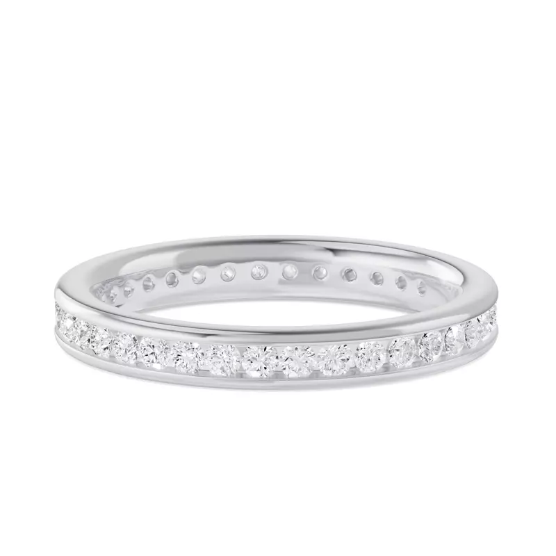 Platinum Channel-Set Lab Eternity Band (.75ct. tw.)