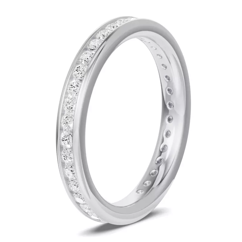 Platinum Channel-Set Lab Eternity Band (.75ct. tw.)