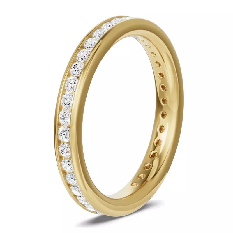 14K Yellow Gold Channel-Set Diamond Eternity Band (.75ct. tw.)