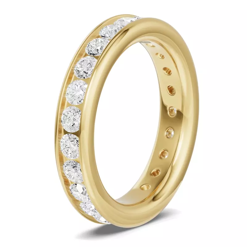 14K Yellow Gold Channel-Set Lab Eternity Band (2.00ct. tw.)