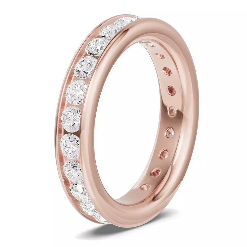 18K Rose Gold Channel-Set Diamond Eternity Band (2.00ct. tw.)