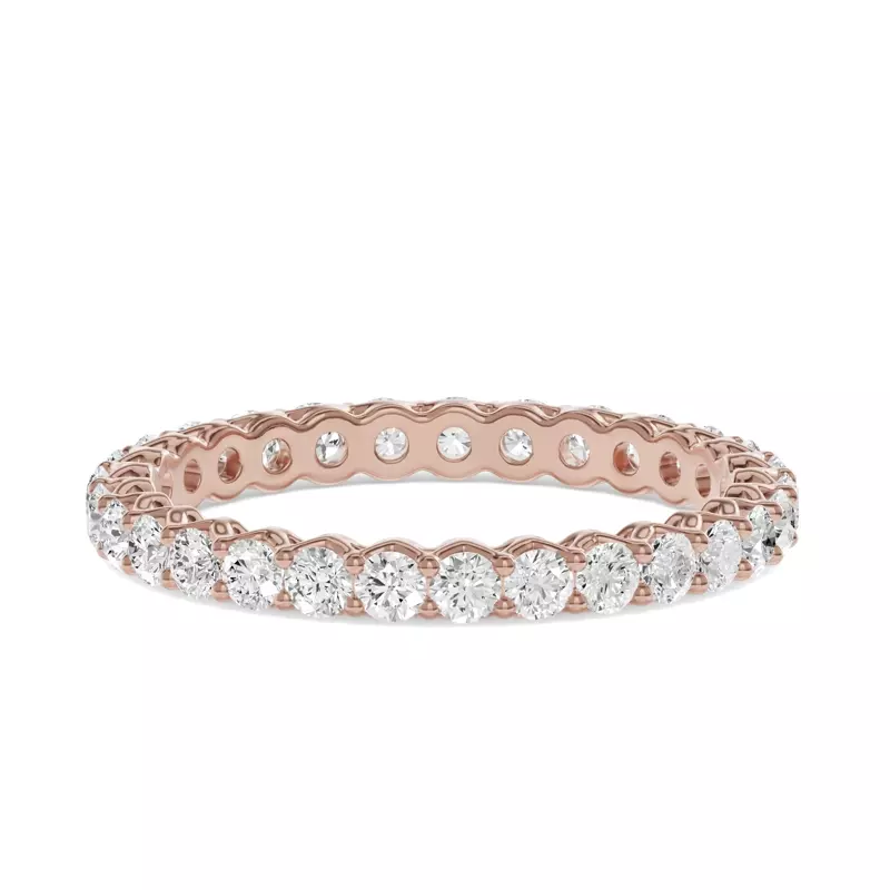 18K Rose Gold Unity Prong Lab Eternity Band (1.00ct. tw.)