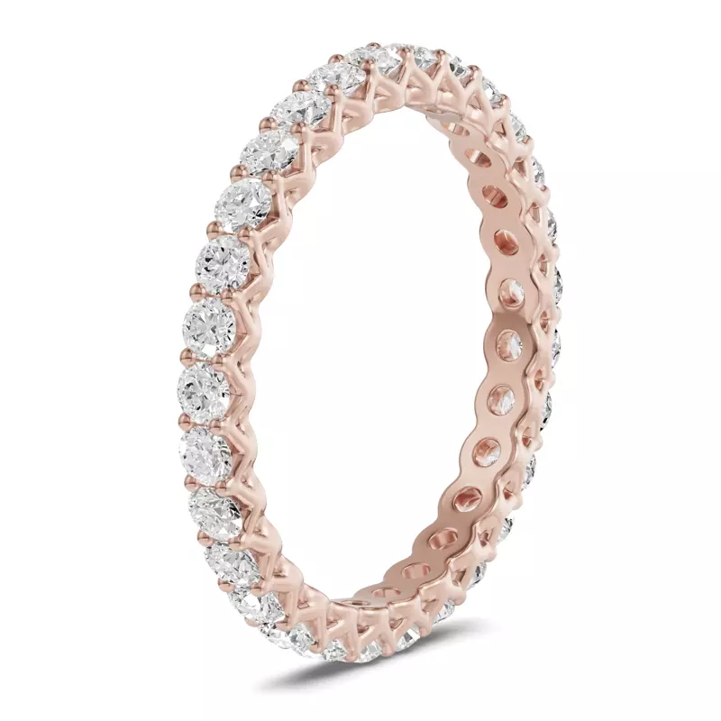 18K Rose Gold Unity Prong Lab Eternity Band (1.00ct. tw.)