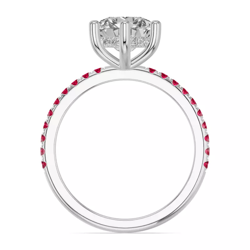 14K White Gold Chroma Ruby Engagement Ring