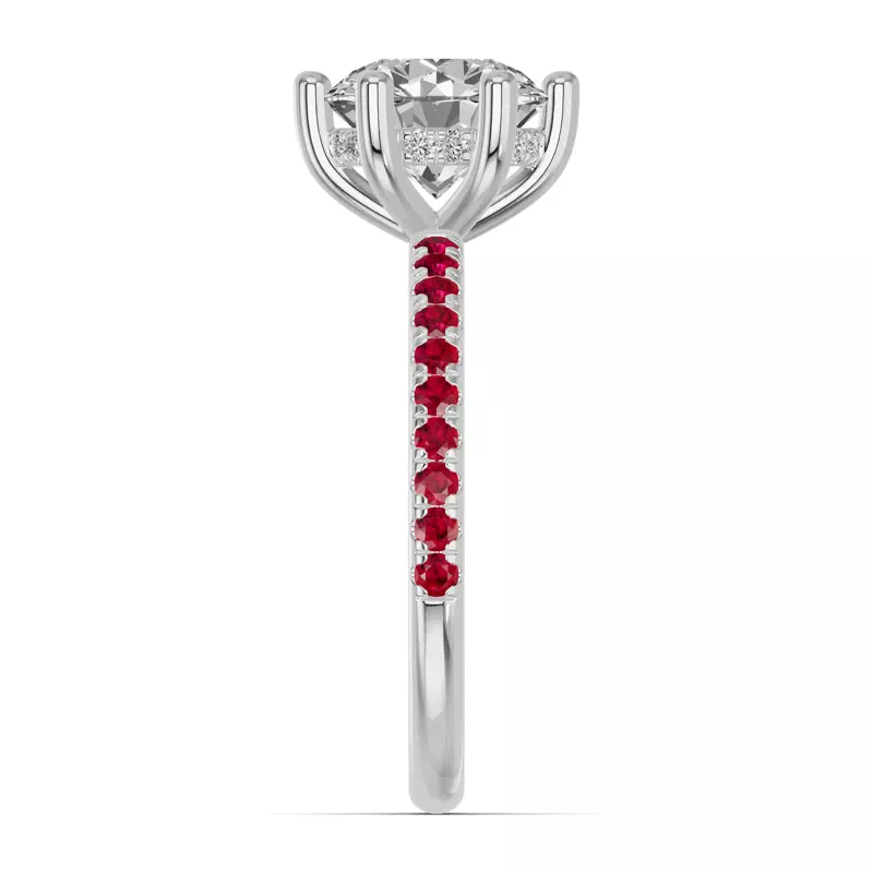 14K White Gold Chroma Ruby Engagement Ring