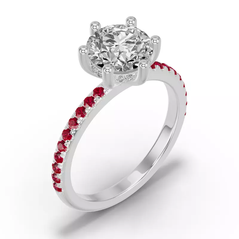 Platinum Chroma Ruby Engagement Ring