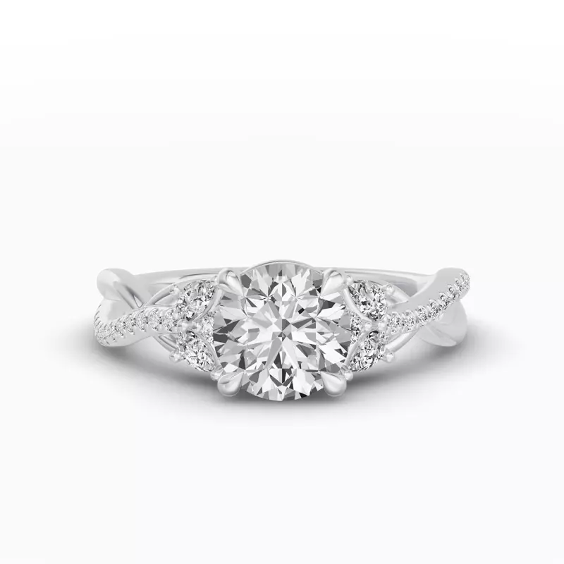 Papillon Twist Pavé Engagement Ring