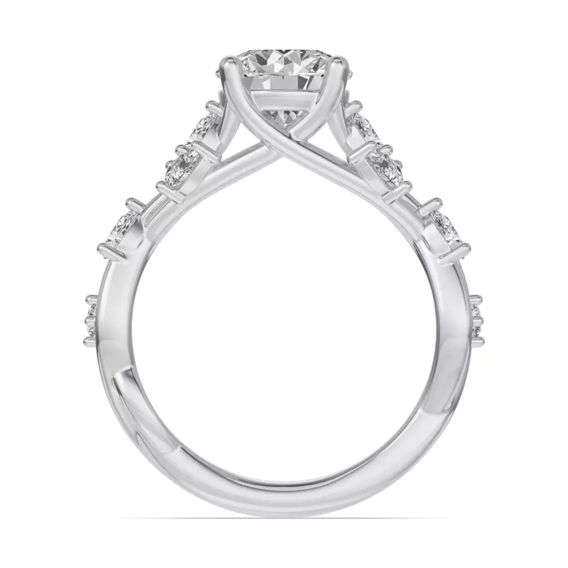 Platinum Botanical Twist Engagement Ring