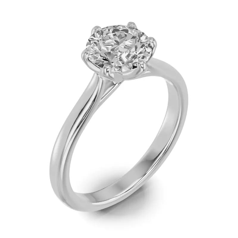 Platinum Marigold Tulip Engagement Ring (2mm)