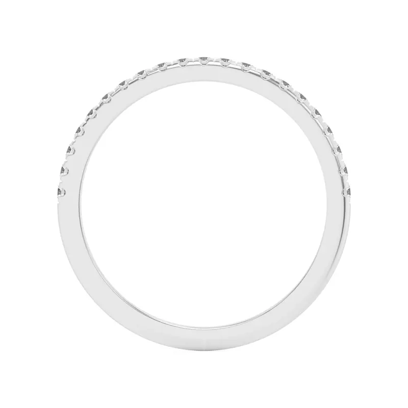 14K White Gold Marigold Pavé Band