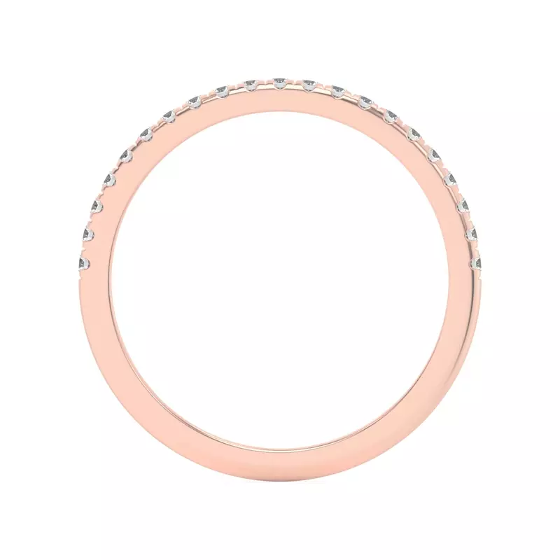 18K Rose Gold Marigold Pavé Band