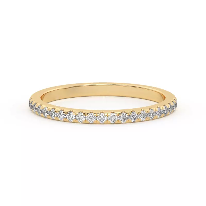 18K Yellow Gold Marigold Pavé Band