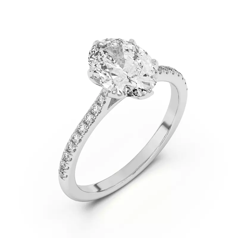 Platinum Marigold Tulip Inspired 6 Prong Engagement Ring