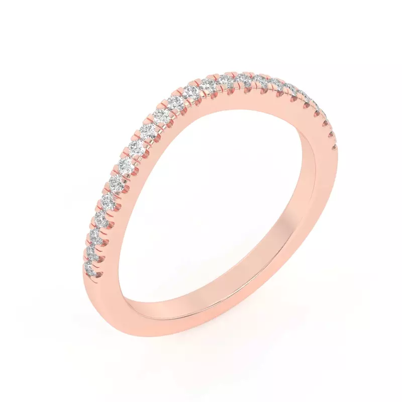 Farrah Curved Pavé Band