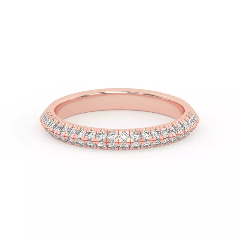 Karen Knife-Edge Pavé Band