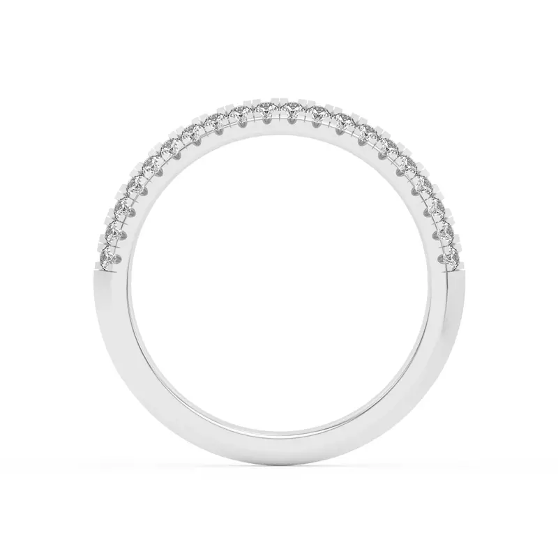 14K White Gold Karen Knife-Edge Pavé Band