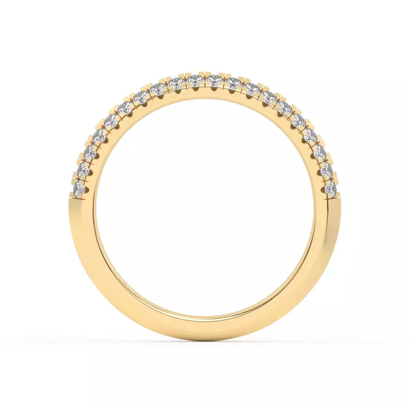 14K Yellow Gold Karen Knife-Edge Pavé Band