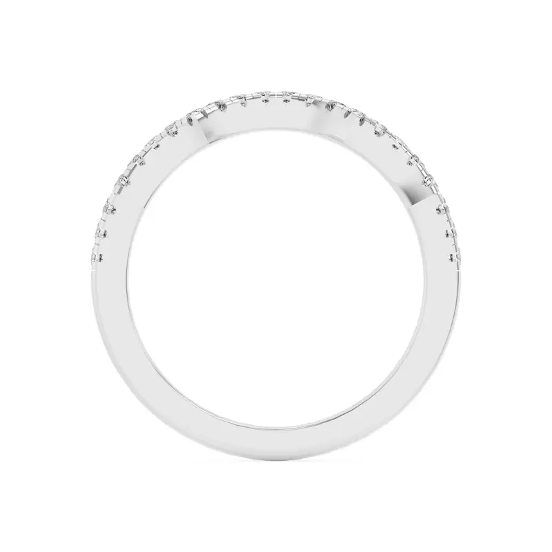 Platinum Gina Curved Pavé Band
