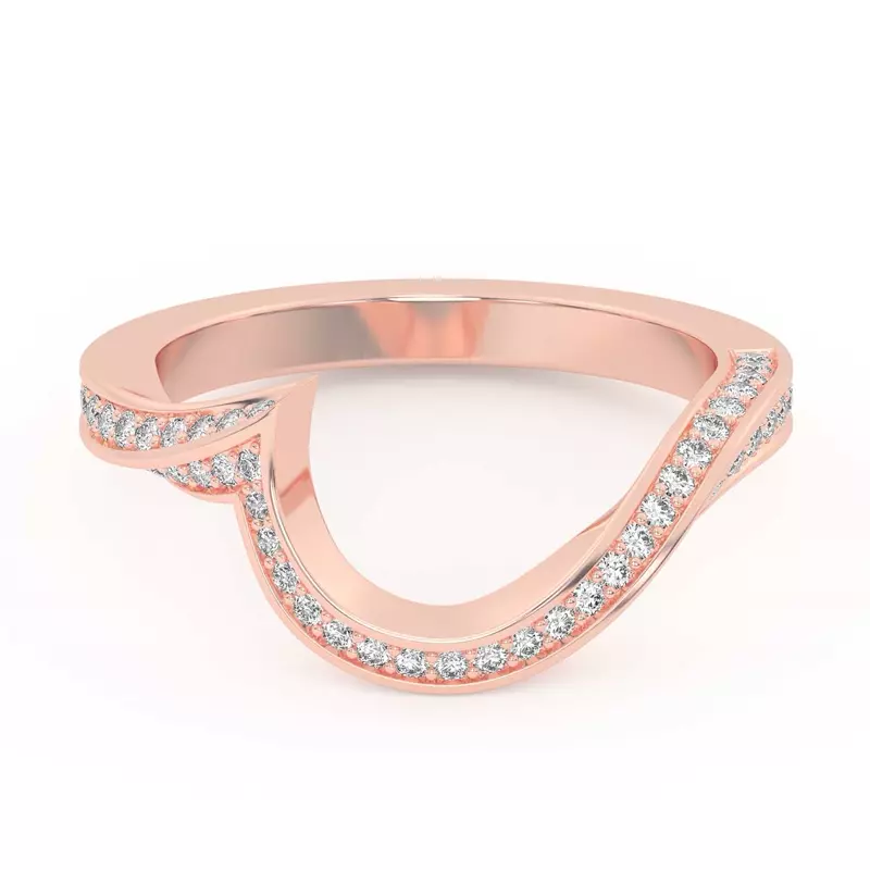 Elara Swirl Pavé Band