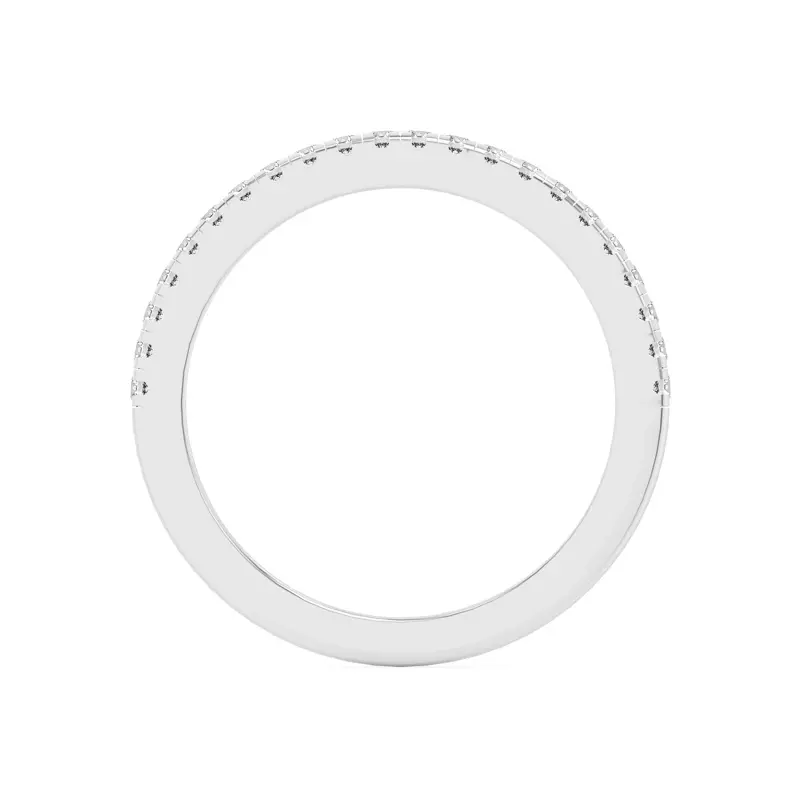 14K White Gold Duplo Pavé Band