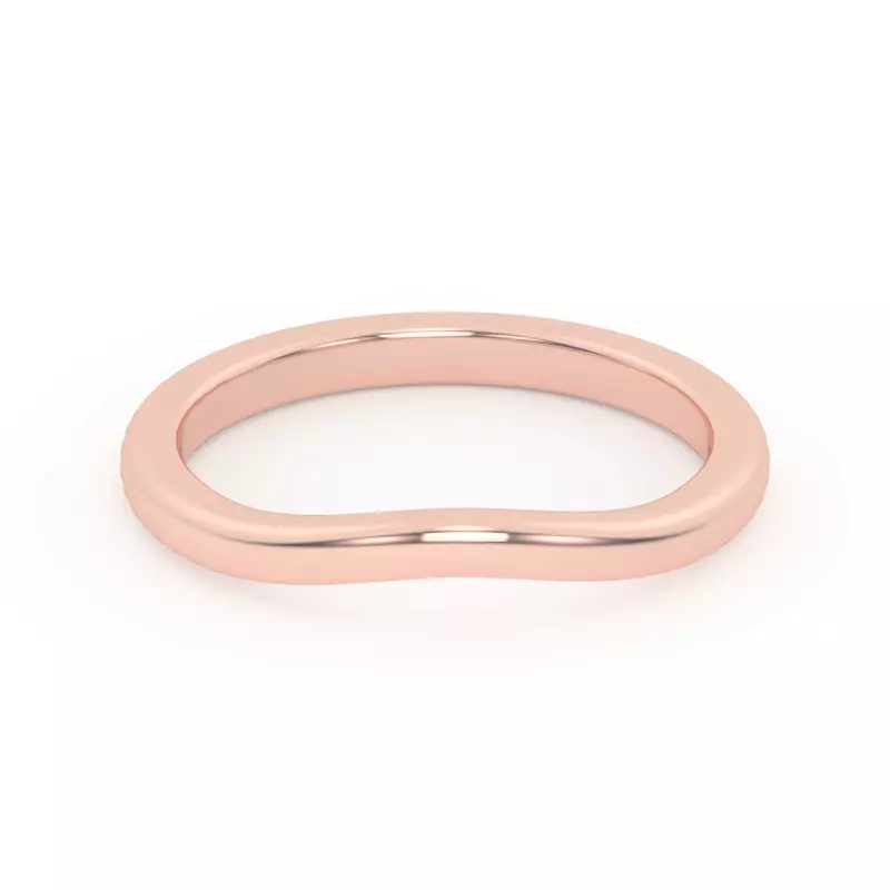 18K Rose Gold Kume Curved Band