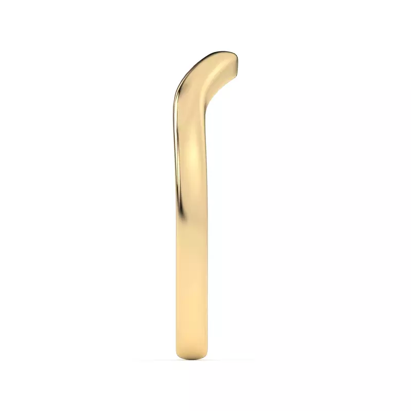 14K Yellow Gold Dara Curved Band