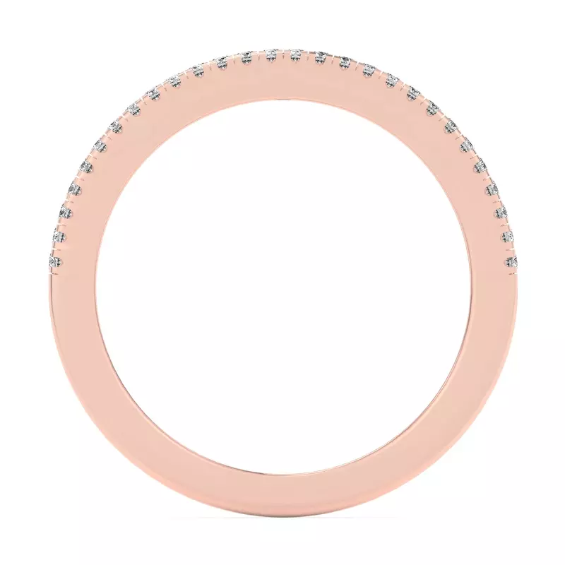 14K Rose Gold Rochelle Triple Row Diamond Band