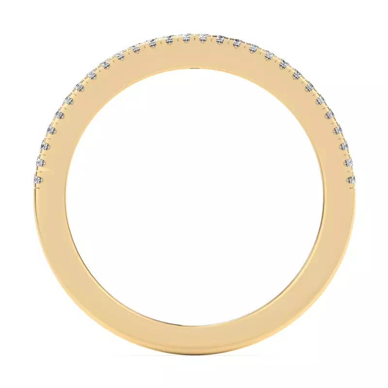 14K Yellow Gold Rochelle Triple Row Diamond Band