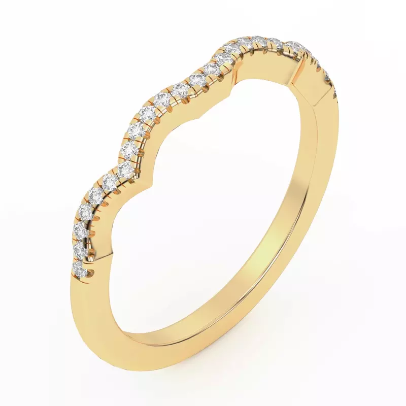 Infinity Curved Diamond Band