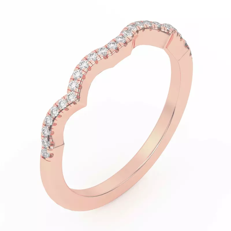 Infinity Curved Diamond Band