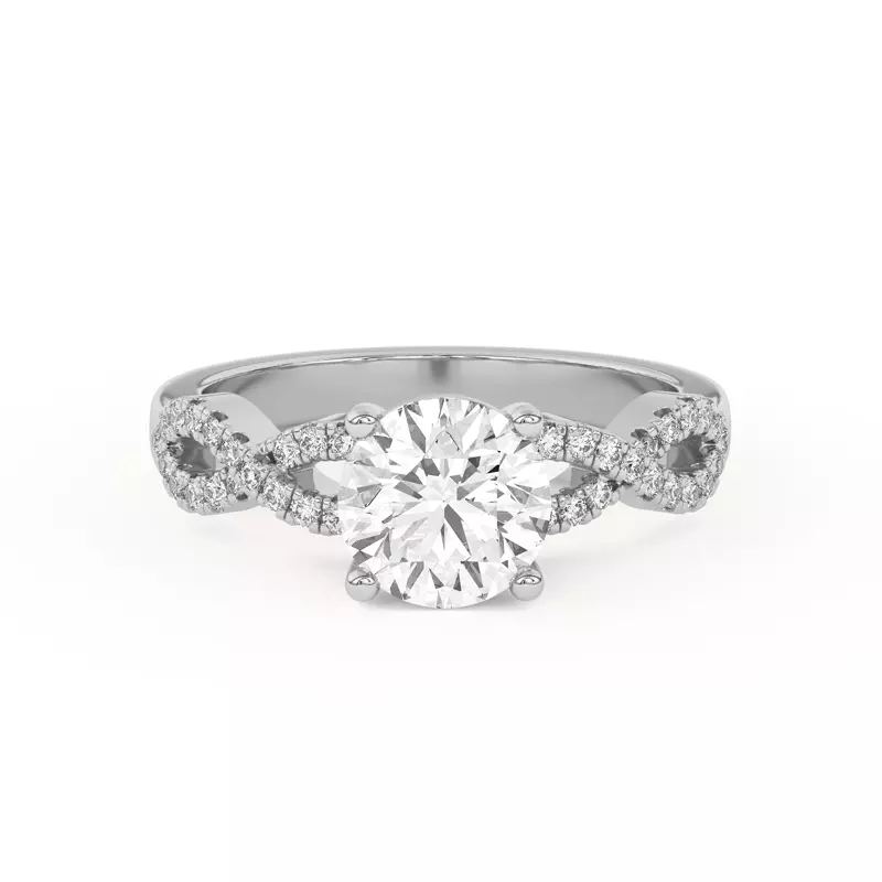 Infinity Diamond Engagement Ring