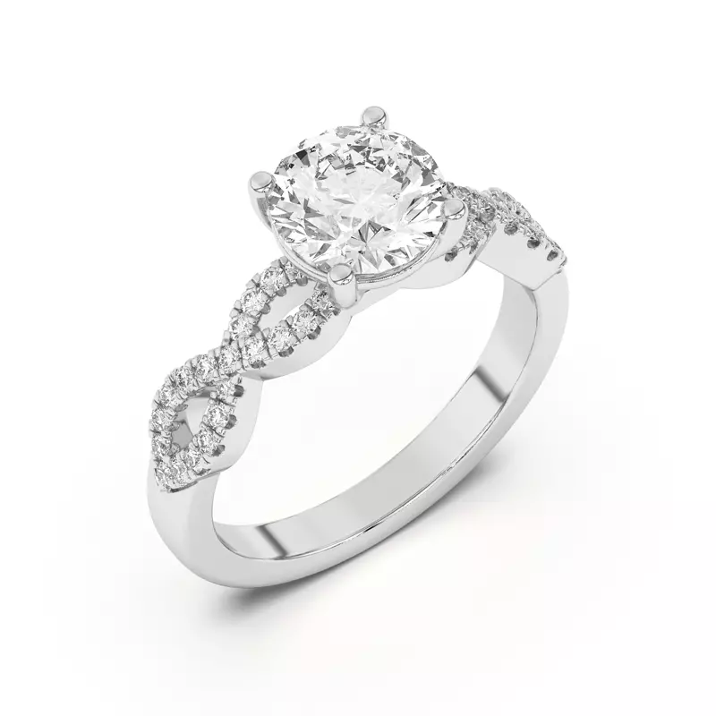 Platinum Infinity Diamond Engagement Ring