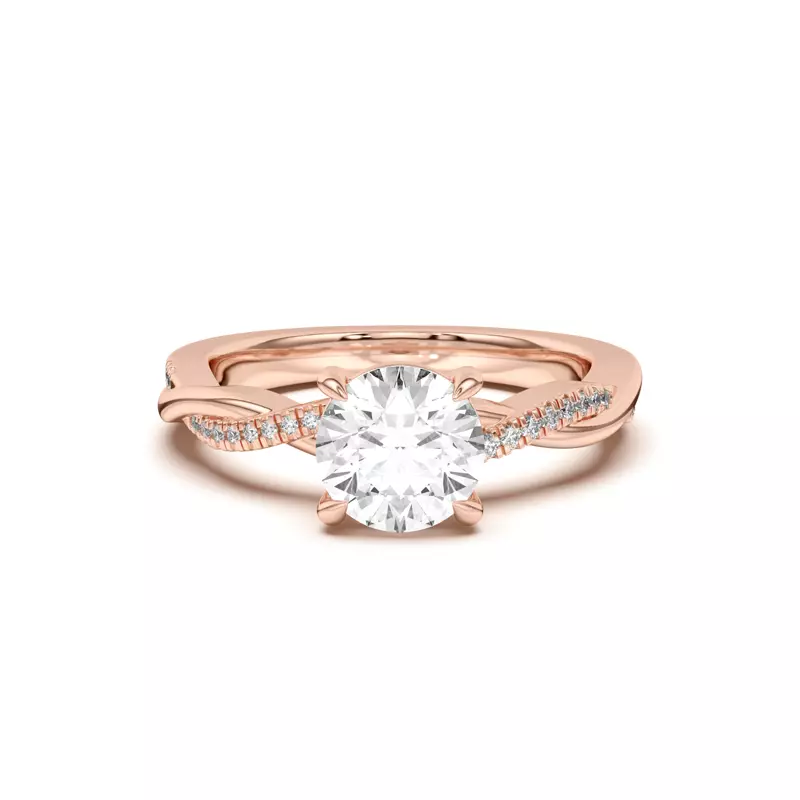 Hana Diamond Twist Engagement Ring