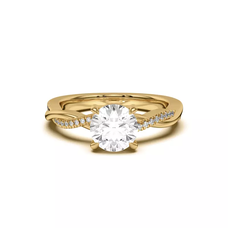 Hana Diamond Twist Engagement Ring