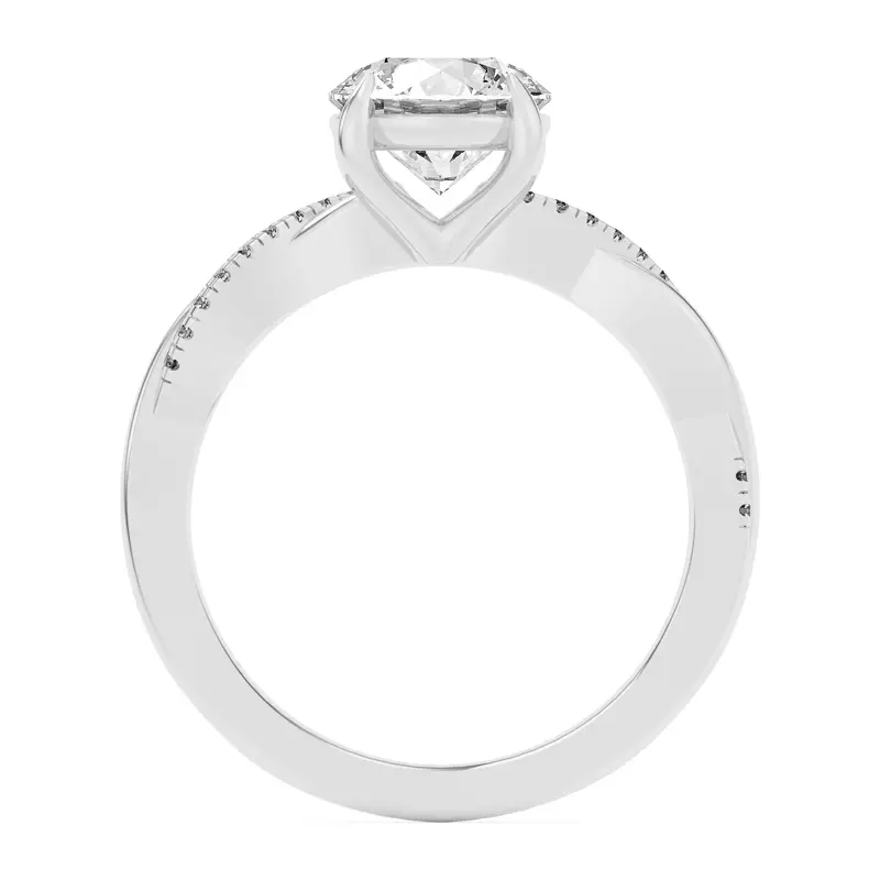 Platinum Hana Diamond Twist Engagement Ring
