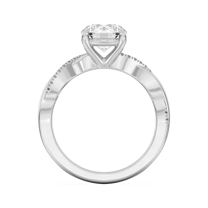 Platinum Hana Diamond Twist Engagement Ring