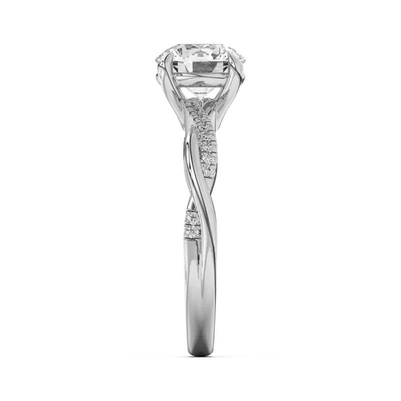 Platinum Hana Diamond Twist Engagement Ring