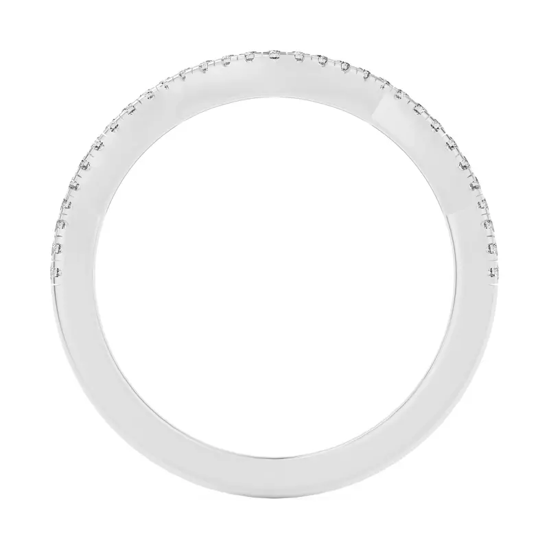 Platinum Hana Diamond Curved Band
